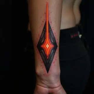 Bold Gothic Geometric Wrist Tattoos for Men
