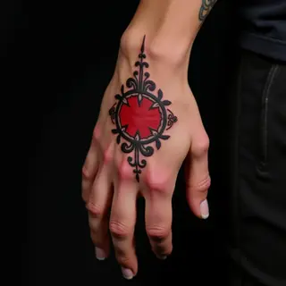 Powerful Hand Tattoos for Men: Geometric Fine Line Designs
