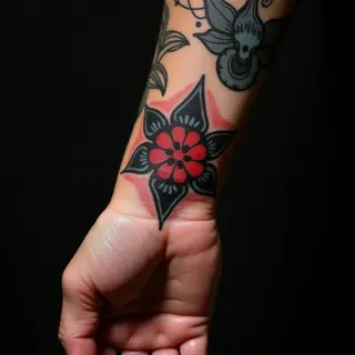 Stunning Japanese Geometric Wrist Tattoo Designs - XL Multicolor!