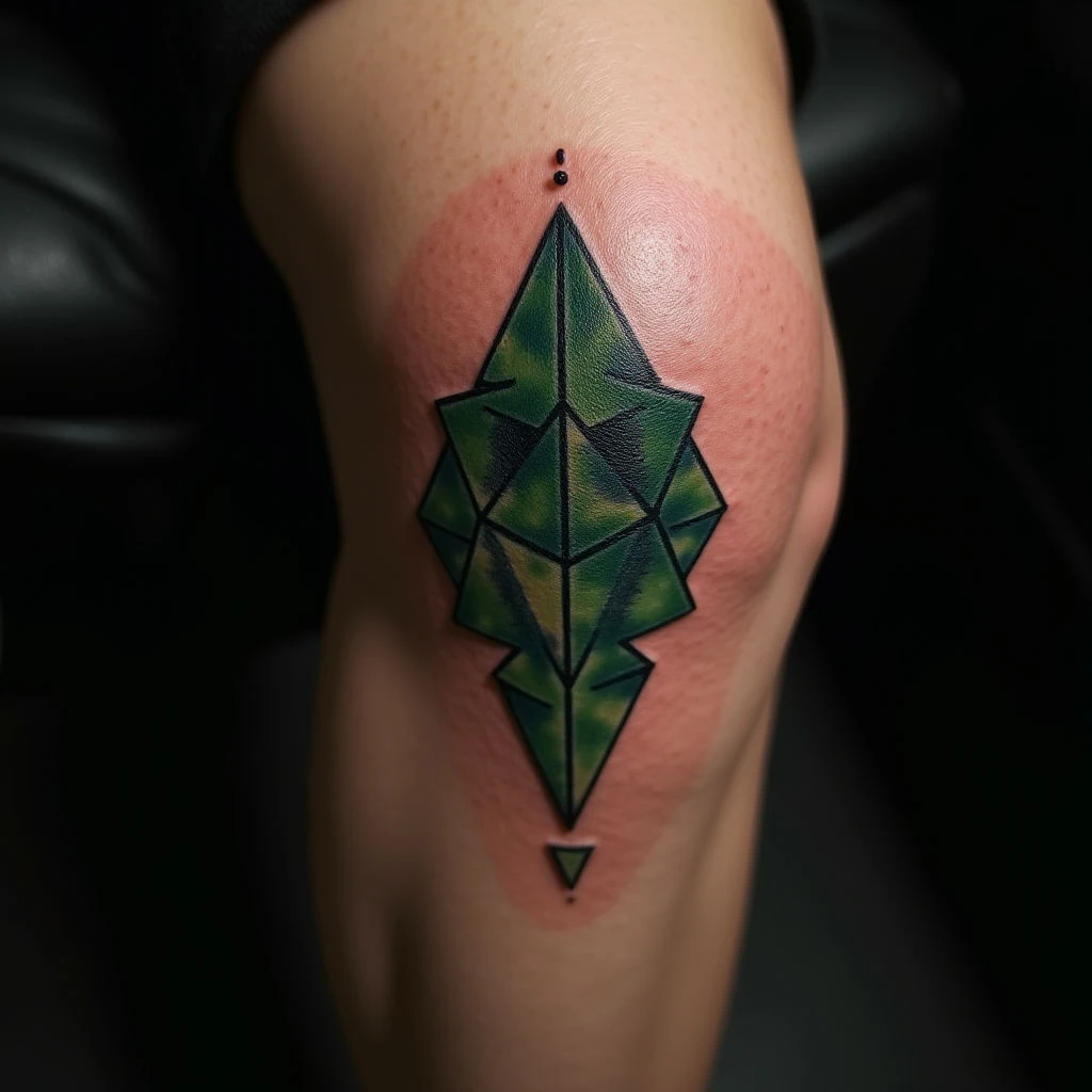 Small Geometric Knee Tattoos with Deep Meaning