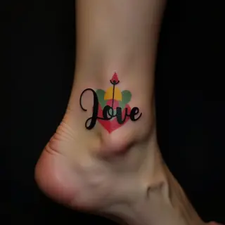 Unique Ankle Lettering Tattoos: Simple & Bold Designs