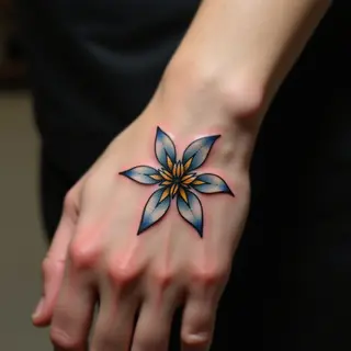 Small Lily Flower Tattoo: A Micro-Realism Hand Design