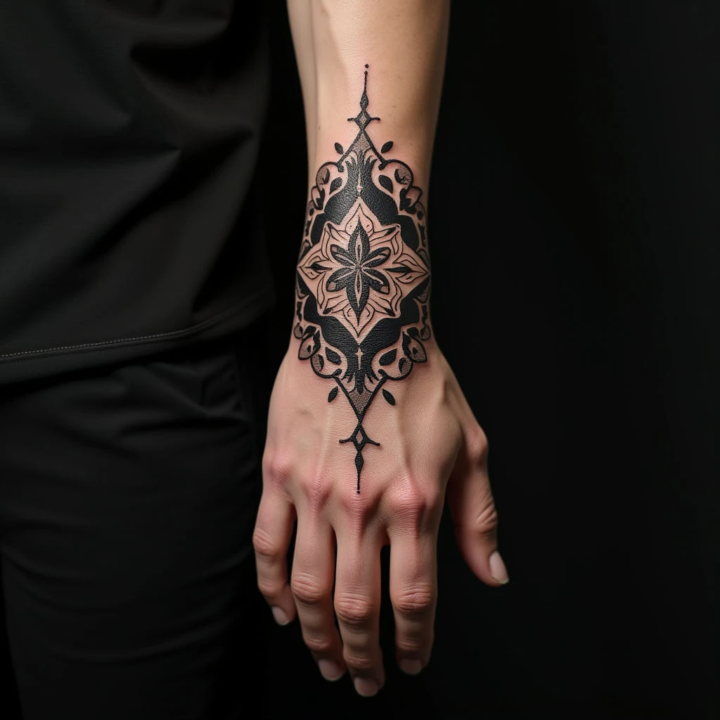 Copper Mandala Hand Tattoos for Men: Powerful Meaning