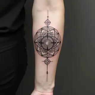 Intricate Geometric Mandala Tattoo Design