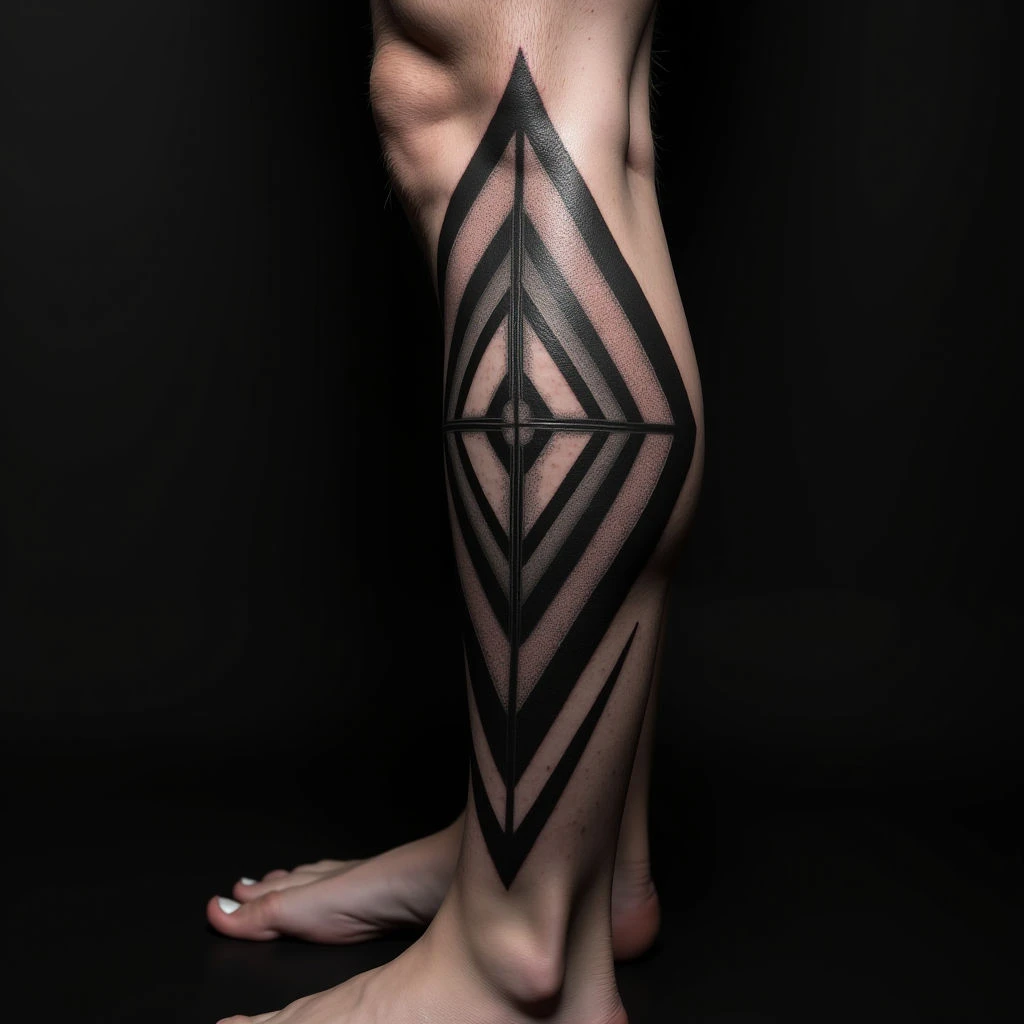 Cool Micro-Realism Half Sleeve Tattoos for Men on the Leg