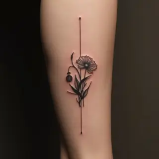 Unique Geometric Tattoos for Girls on Your Calf