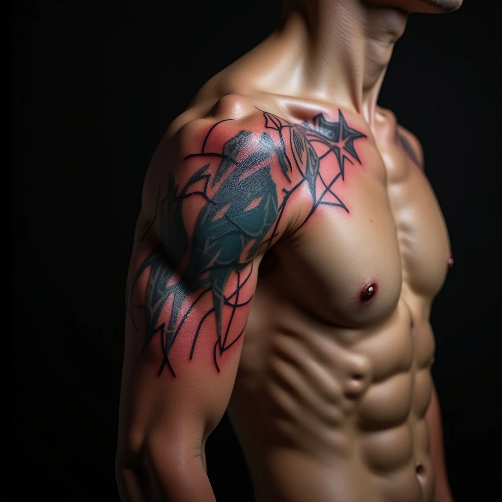 Name Arm Tattoo Ideas: Geometric Designs for Collarbones