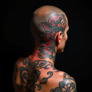 Neo-Traditional Geometric Head Tattoos: A Colorful Guide