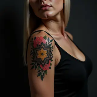 Exquisite Ornamental Geometric Wrist Tattoos for Women
