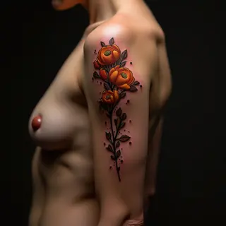 Surreal Geometric Baby Tattoos: Copper Dreamscapes