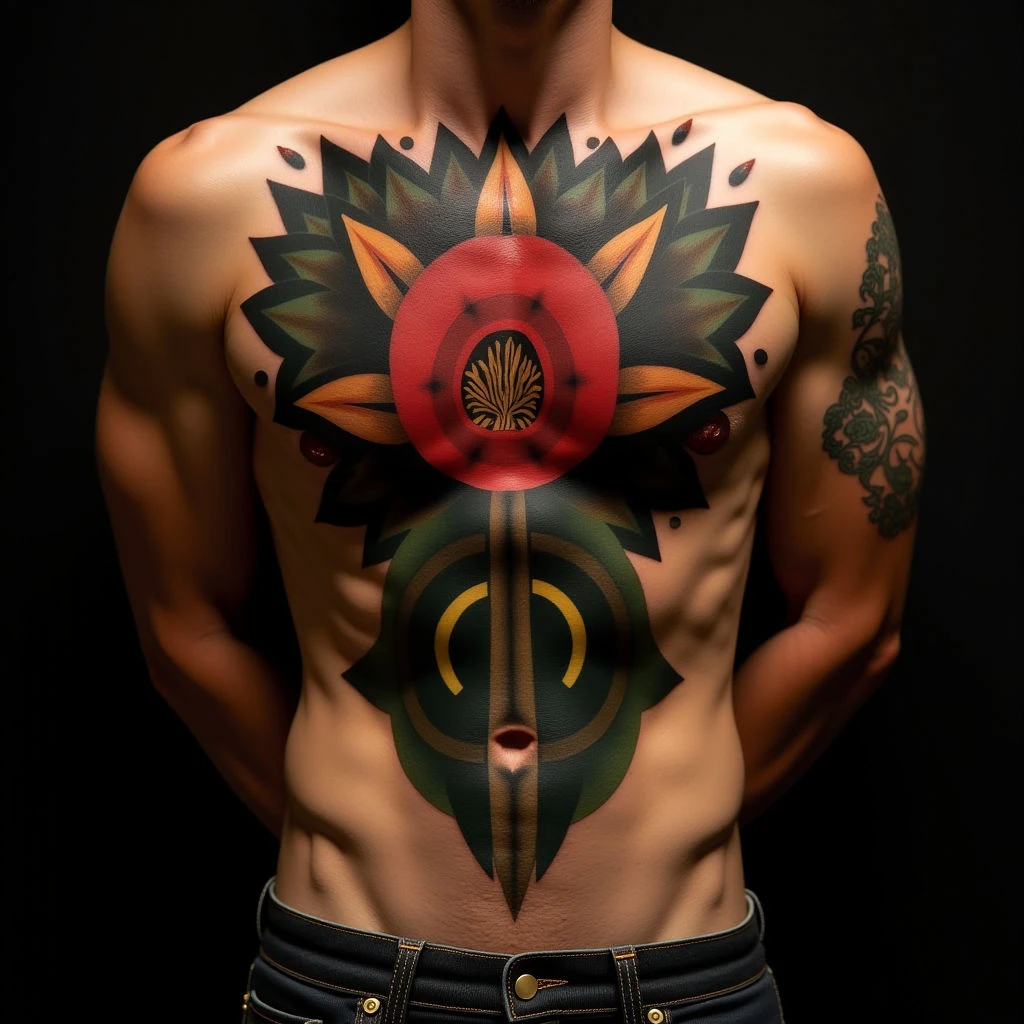 Surreal Ring Tattoos for Men: Ribcage Inspiration