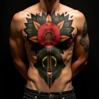 Surreal Ring Tattoos for Men: Ribcage Inspiration