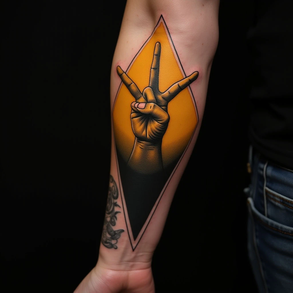 Surreal Yellow Geometric Tattoos for Men – Hip Inspiration