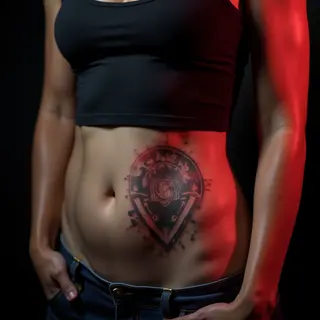 Stunning Geometric Tattoos for Women: Meaningful Stomach Art