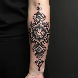 Geometric Ornamental Tattoo Design