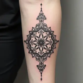 Geometric Tattoo Designs Inspired by Islamic Art for Girls