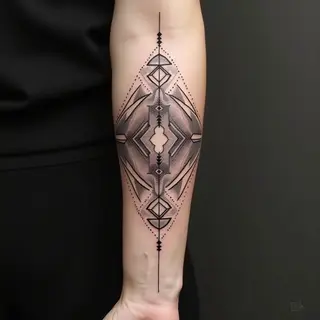 Geometric Forearm Tattoo Design