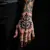 Bold Gold Geometric Hand Tattoos for Men: Old School Inspiration