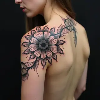 Sacred Geometry Shoulder Tattoo
