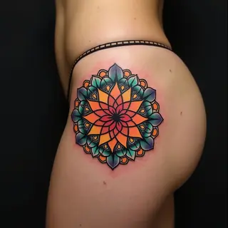 Geometric Flower of Life Tattoo Design