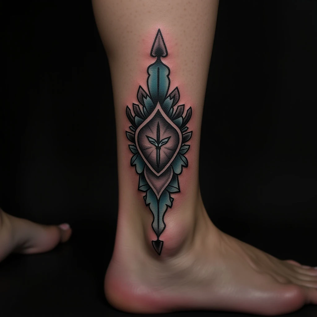 Small Ankle Tattoos: Geometric Inspiration