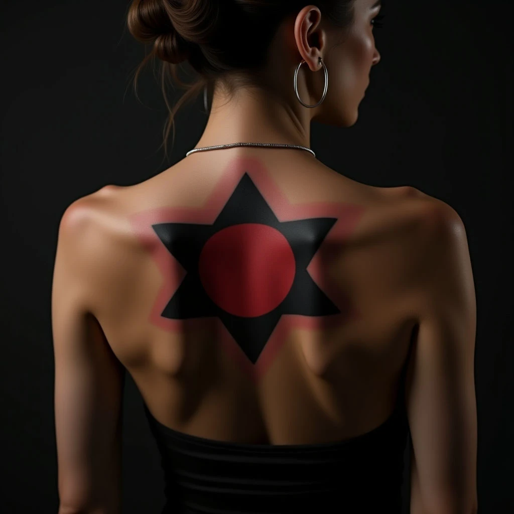 Intricate Trash Polka Geometry Tattoo for Women