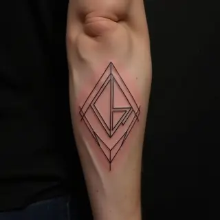 Two Line Geometric Tattoos: Meaning & Forearm Inspiration