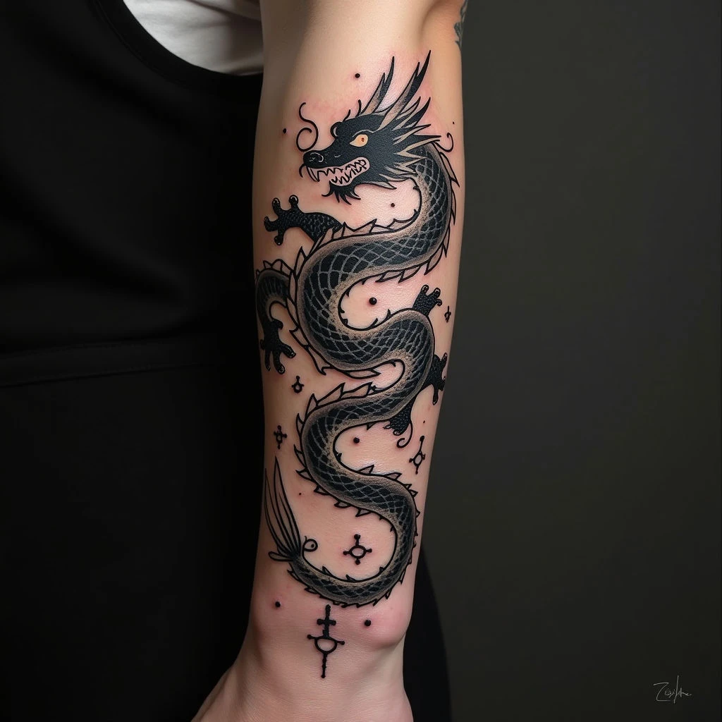 Intricate Dragon Hand Tattoo: A Fusion of Irezumi Tradition