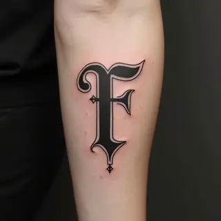 Illuminated Letter Forearm Tattoo: A Medieval Revival