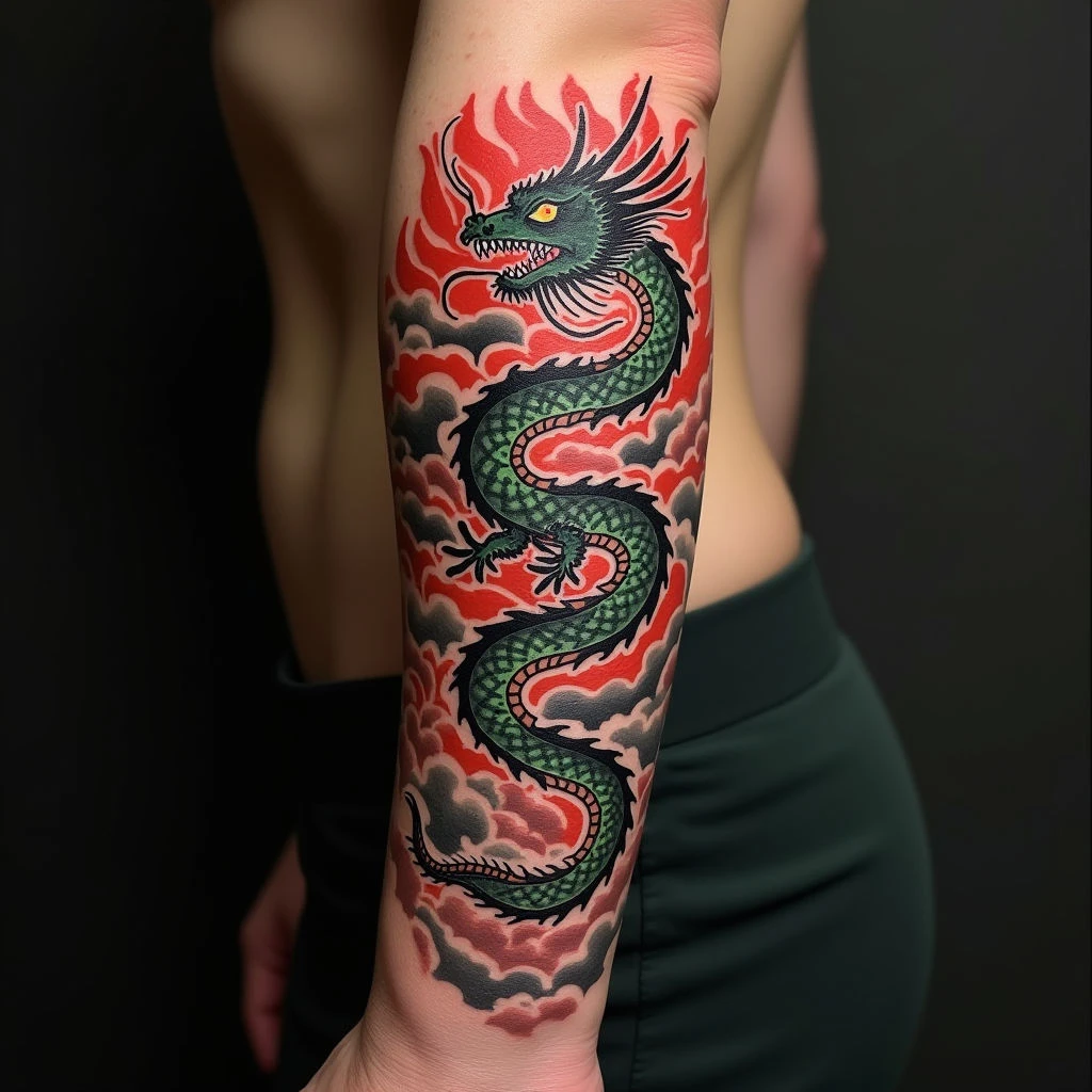 Majestic Dragon Irezumi on Forearm