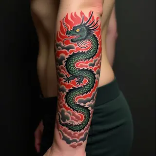 Majestic Dragon Irezumi on Forearm