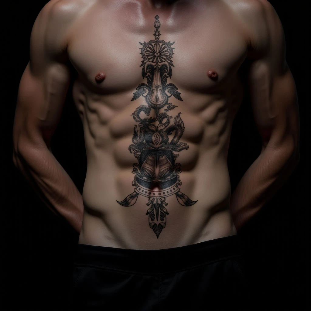 Powerful Irezumi Stomach Tattoo Designs for Men