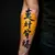 Famous Japanese Tattoo Words: Surreal Arm Designs in Yellow