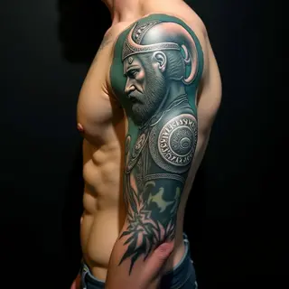 Viking Warrior Tattoos for Guys: Ornamental Body Art