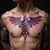 Irish Tribal Tattoos: Abstract Sternum Designs in Purple