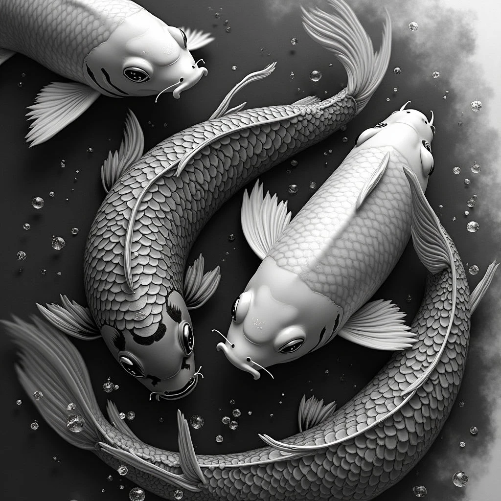 Japanese Black and Grey Koi Fish Tattoo Designs: Symbolism & Inspiration