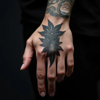 Touching Mom Tribute Tattoos for Men: Japanese Finger Designs