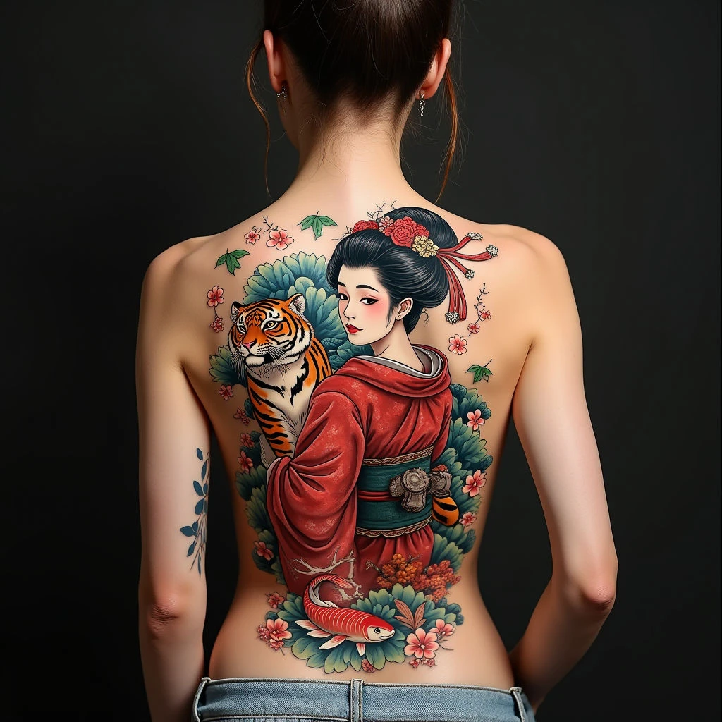 Full Back Japanese Irezumi Tattoo: A Meditative Journey