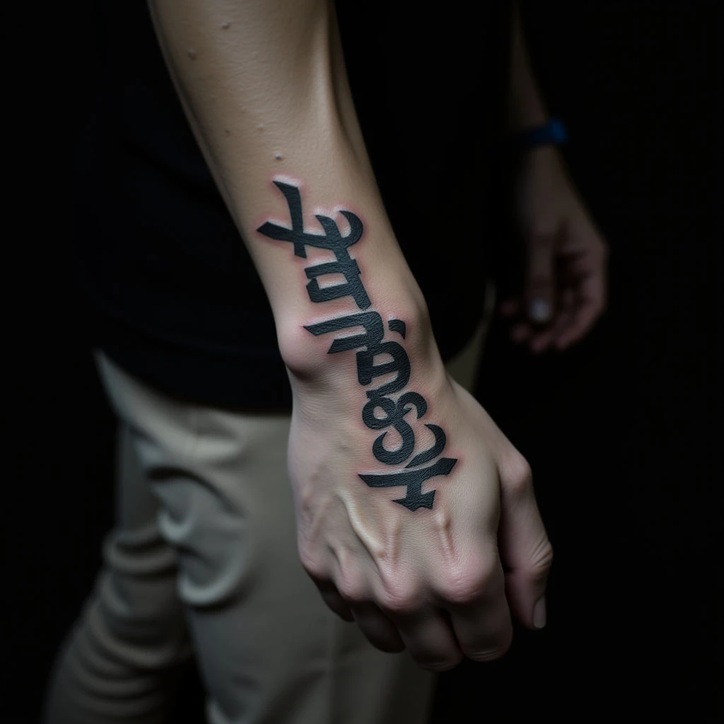 Japanese Name Tattoos for Men: Behind Ear Designs