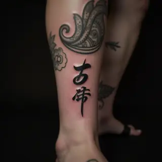 Powerful One Word Tattoos for Men: Japanese Style