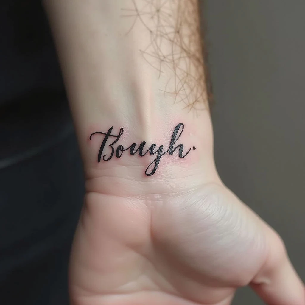 Subtle Kids Name Tattoos for Men: Delicate & Meaningful Designs
