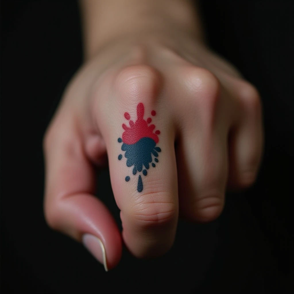 Korean Tattoo Symbols: Watercolor Meanings for Finger Tattoos