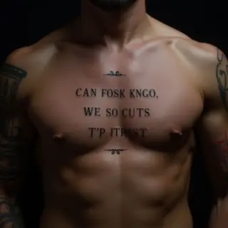 Cool Abstract Quote Tattoos for Guys: Subtle Back Designs