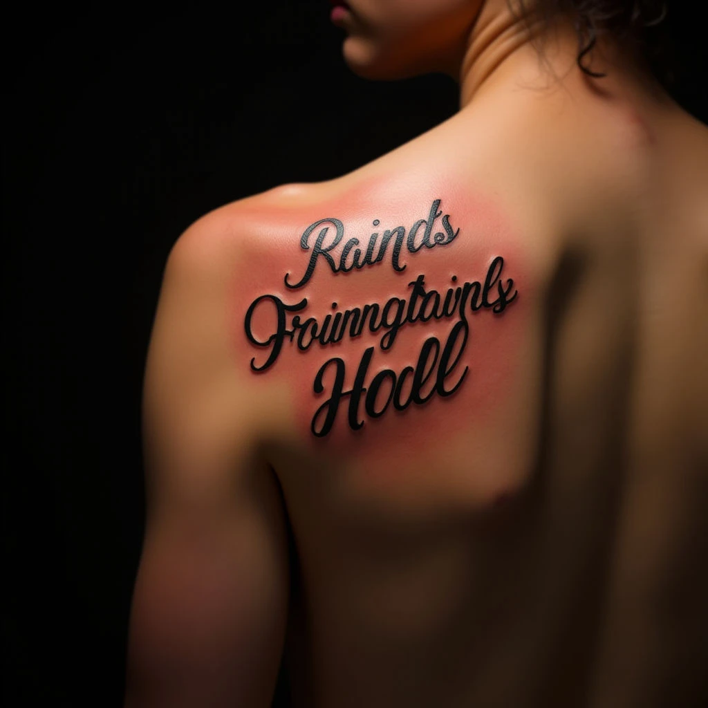 Best Friend Quotes Tattoos: Shoulder XL Designs in Black, Red & Gold