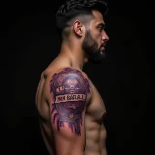 Surreal Bible Verse Arm Tattoos for Men