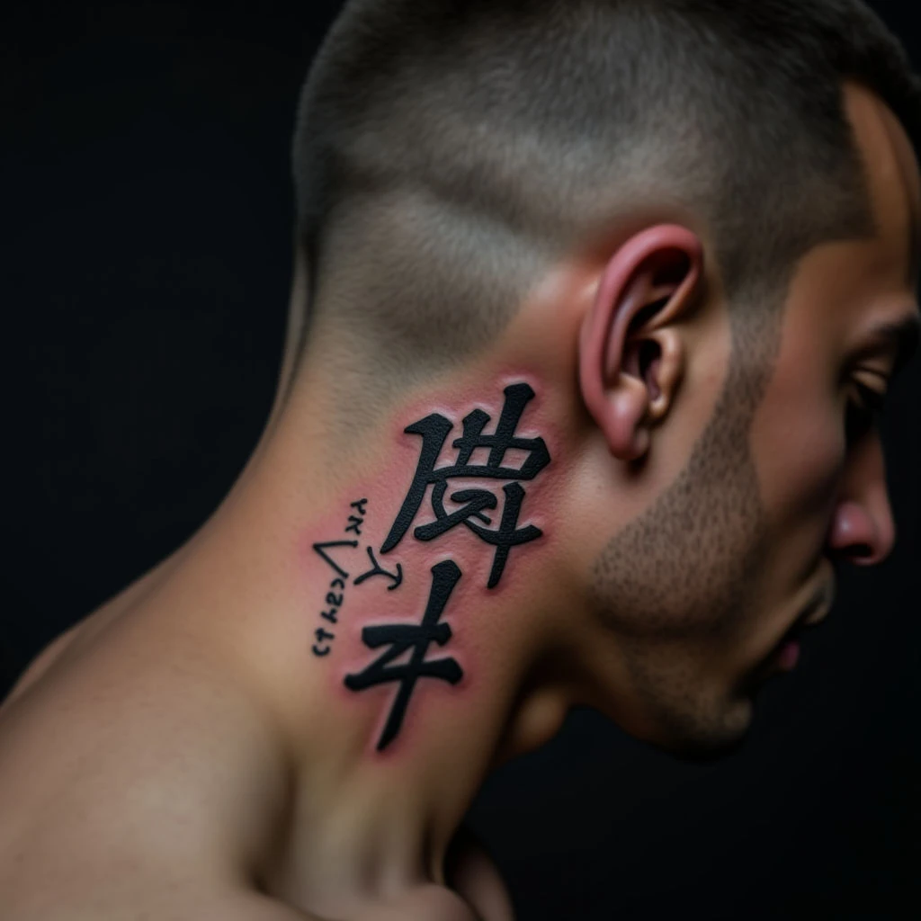 Powerful Behind-Ear Bible Verse Tattoos for Men