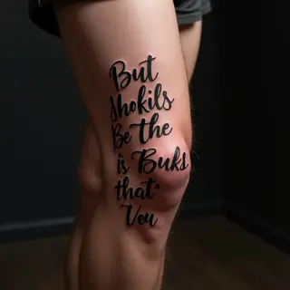 Powerful Bible Verse Tattoos for Men on the Knee