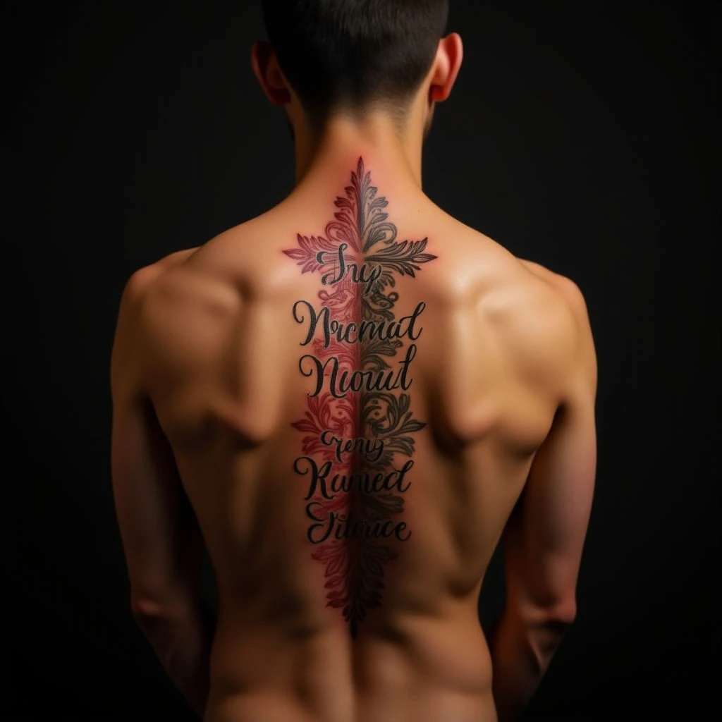 Small Bible Verse Tattoos for Men: Spiritual Ink on Your Spine