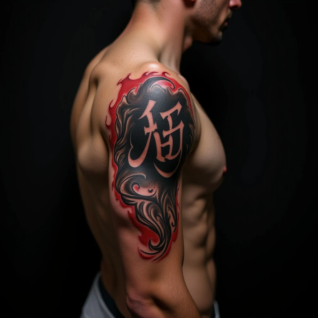 Traditional Bicep Name Tattoos for Men: Inspiration & Design