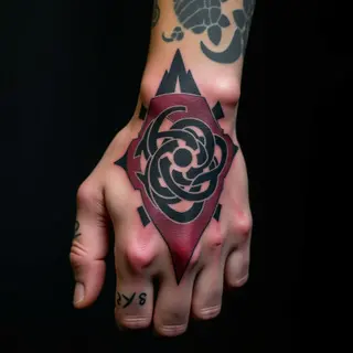 Biomechanical Boyfriend Name Tattoos on Hand - XL Designs